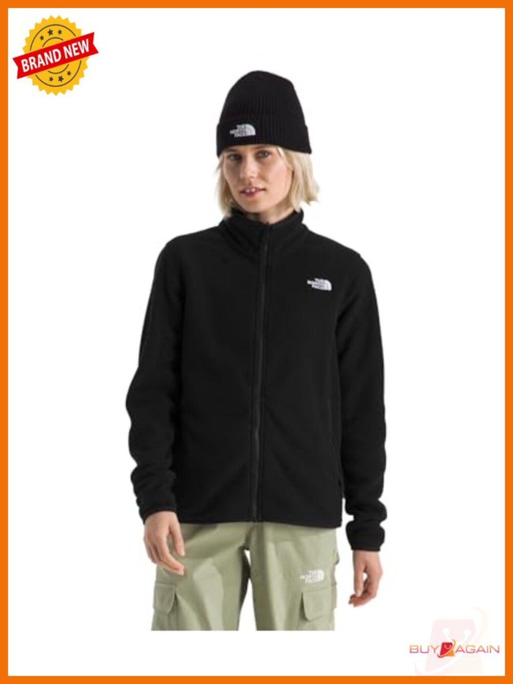 Women's Glacier Fleece Jacket Zip Hand Pockets Stretch Collar Cuffs Hem